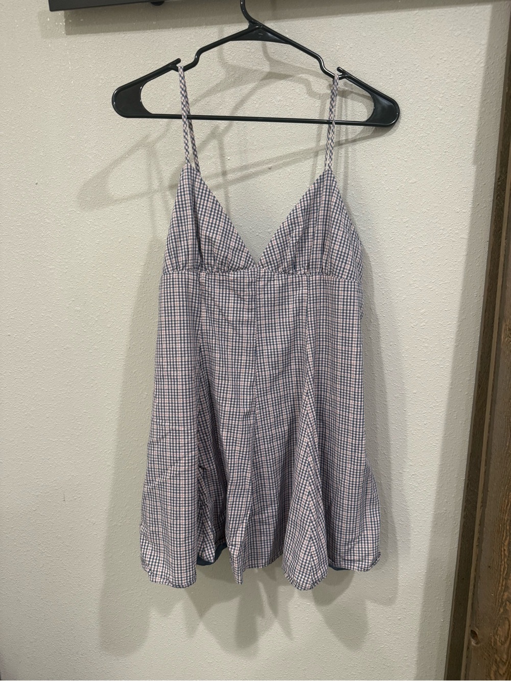 Women’s Plaid Spaghetti-Strap Gingham - Lavender/White